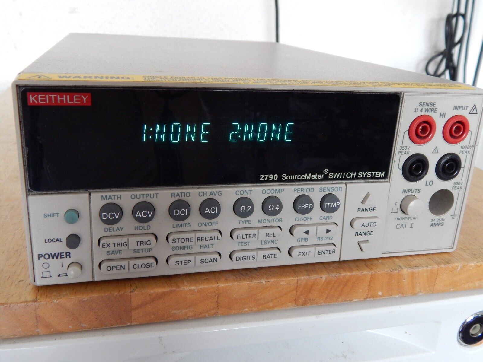 KEITHLEY 2790 SourceMeter,. faceplate has slight damage where fuseholder is KEITHLEY 2790 SourceMeter,. faceplate has slight damage where fuseholder is
